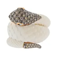 DE GRISOGONO MAMMOTH TUSK DIAMOND GOLD SNAKE SERPENT RING | FL 🇺🇸