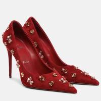 CHRISTIAN LOUBOUTIN Mix Kate 100 embellished suede pumps | Munich 🇩🇪