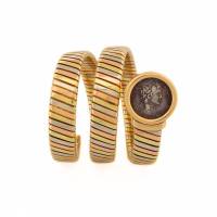 Bvlgari Gold, White Gold, Rose Gold and Ancient Coin Monete Three Row Tubogas Bracelet | London 🇬🇧