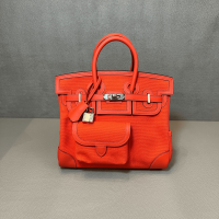 Hermès Orange Field Birkin 25 Cargo Toile Goeland-Veau Swift | FL 🇺🇸