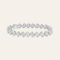 Ella Angled-Set 24 Carat Diamond Tennis Bracelet | Miami, FL 🇺🇸