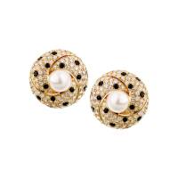 Cartier Gold, Cultured Pearl, Diamond and Onyx Panthère Earclips | London 🇬🇧