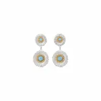 Buccellati Blossoms Drop Earrings, Silver, Vermeil, Blue Agate & Diamonds | Cannes 🇫🇷