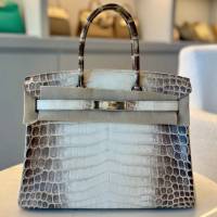 BIRKIN 30 HIMALAYA BLANC NILOTICUS CROCODILE WITH PALLADIUM HARDWARE | London 🇬🇧