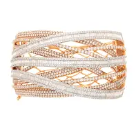 ROSE GOLD OVERLAPPING DIAMOND BANGLE | Dubai 🇦🇪