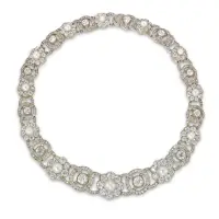 A Victorian Natural Pearl And Diamond Cluster Necklace | London 🇬🇧