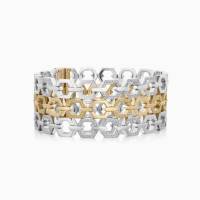 Nectar Three Row Bracelet With Yellow and White Diamonds | Kent 🇬🇧