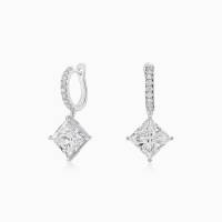 6.37cts Princess-Cut Diamond Hoop Earrings | Kent 🇬🇧