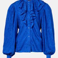 GUCCI Printed Ruffled Silk Satin Shirt | Munich 🇩🇪