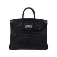 HERMES BIRKIN 25 BLACK ALLIGATOR MATTE PALLADIUM HARDWARE K STAMP | Tokyo 🇯🇵