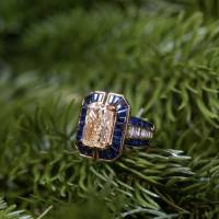 Natural Yellow Diamond and Blue Sapphire Setting | Central 🇭🇰