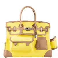 Hermès Cargo Birkin 35 Chai Swift and Jaune Citron Toile Goeland Palladium Hardware | NY 🇺🇸