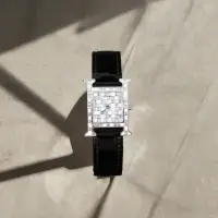 Hermès Heure H 25mm High Jewelry "Mosaïque" White Gold & Baguette Diamond Watch | NY 🇺🇸