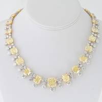 Fancycolor Platinum & 18K Yellow Gold Fancy Yellow Diamonds 94.65 carats Necklace | NY 🇺🇸
