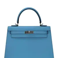 HERMES - Kelly 25 7N Blue Candy Epsom Palladium Hardware | Tokyo 🇯🇵