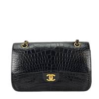 CHANEL - Medium Black Crocodile Double Flap Bag | Tokyo 🇯🇵