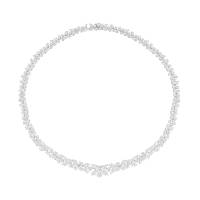 LONDON COLLECTION PLATINUM MIXED SHAPE DIAMOND CHOKER NECKLACE | NY 🇺🇸