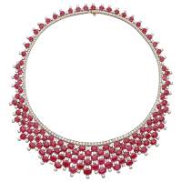 White Gold, Gold 84.62ctw Mozambique Ruby & Diamond Necklace | Amsterdam 🇳🇱