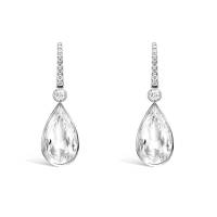 Masterpiece Pear Shaped 6.08ct Diamond Drop Earrings in 18ct White Gold | Warwickshire 🇬🇧