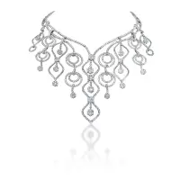 HEIRESS 44 Carat Round Brilliant Diamond Necklace in 14k White Gold | NY 🇺🇸