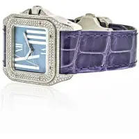 Cartier - 18K White Gold Santos 100 Unisex White Gold Diamond Watch | FL 🇺🇸